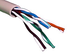 An image of a twisted pair cable