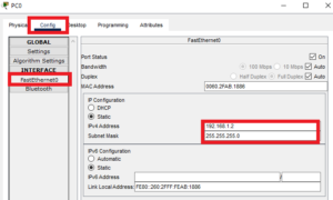 Configuring Ip address to the host