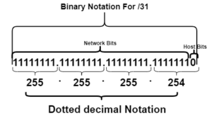 dotted decimal notation for /31 subnet mask