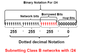 subnetting class B networks with /24 prefix length