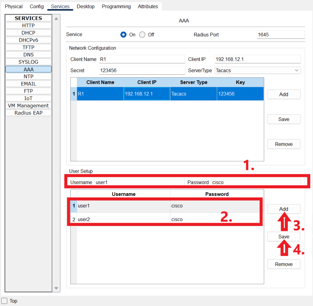 How to Configure AAA Server in Packet Tracer - Netizzan